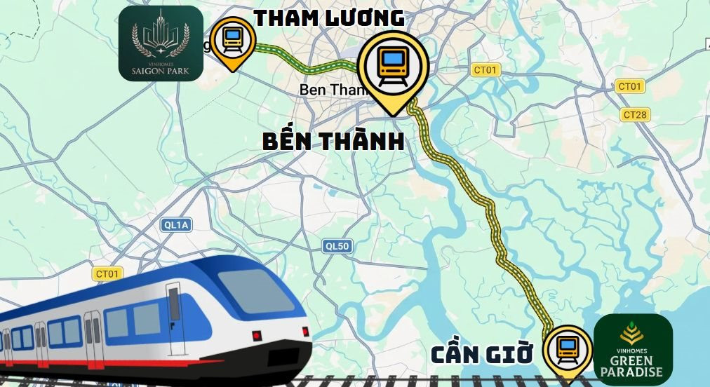 TP. Hồ Chí Minh: 2 tuyến metro mở trục thịnh vượng, 2 siêu đô thị Vinhomes tạo cực tăng trưởng mới