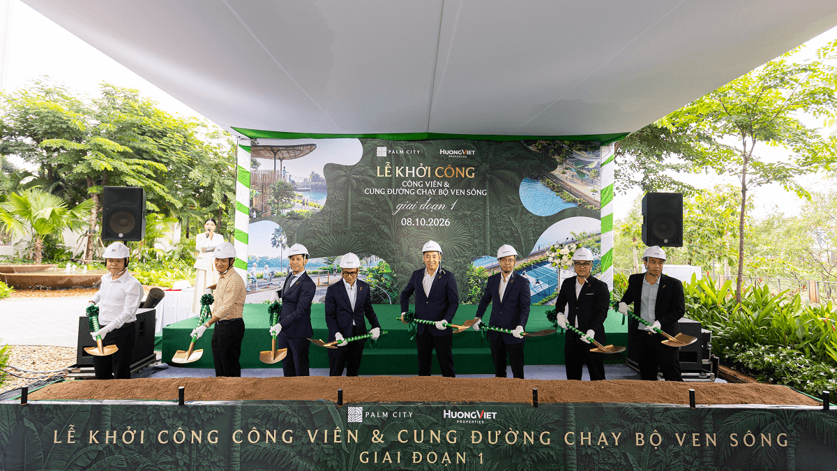 Khởi công công viên và đường chạy bộ ven sông tại Palm City, TP. Hồ Chí Minh