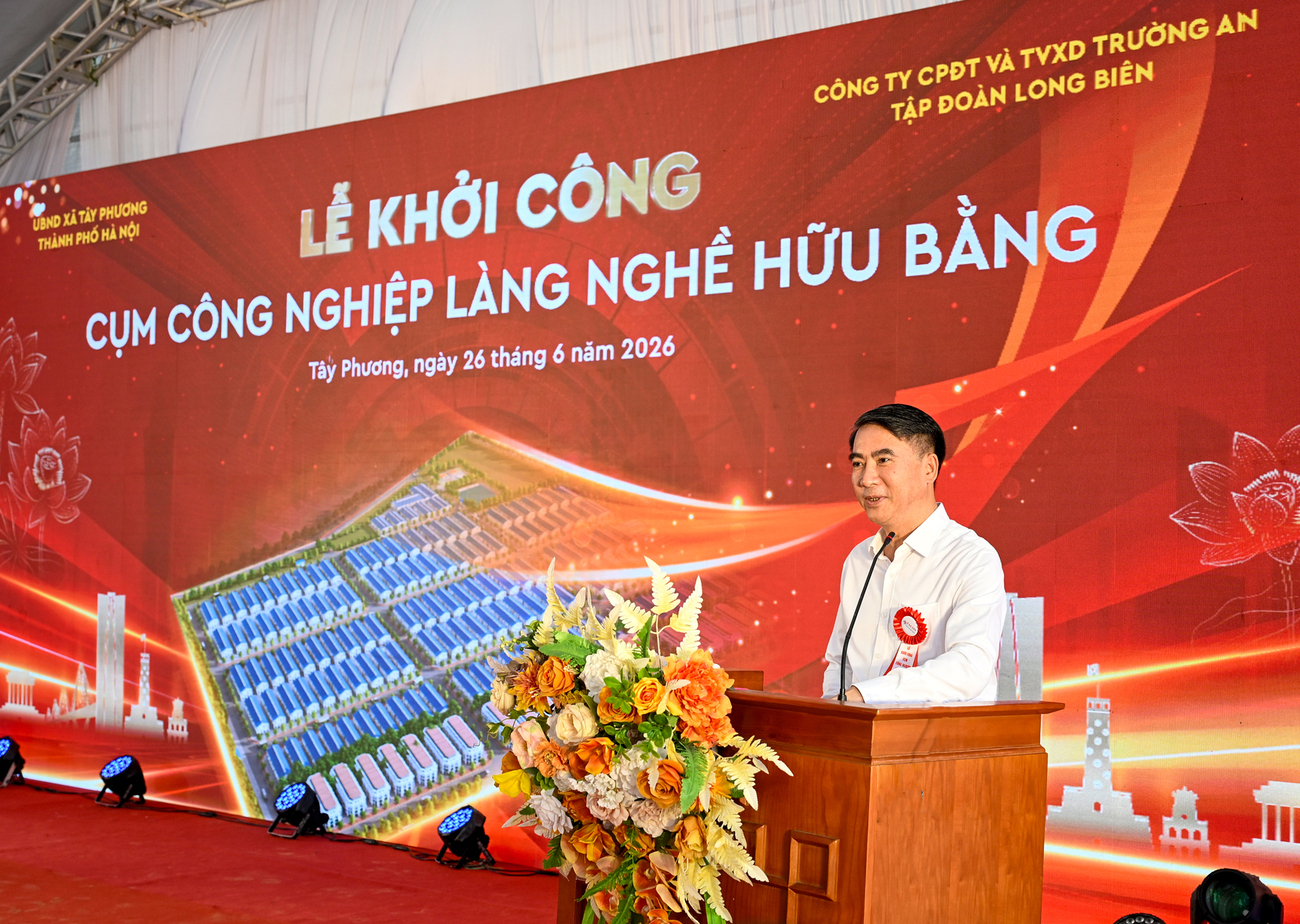 Khởi công cụm công nghiệp làng nghề Hữu Bằng